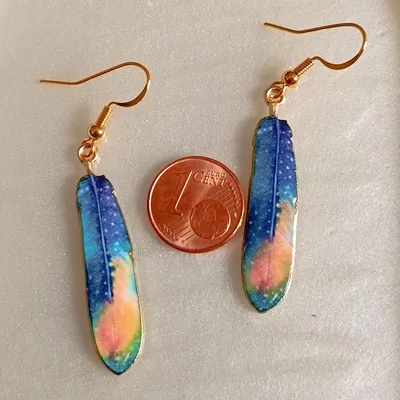 Boucles d'oreilles plumes 